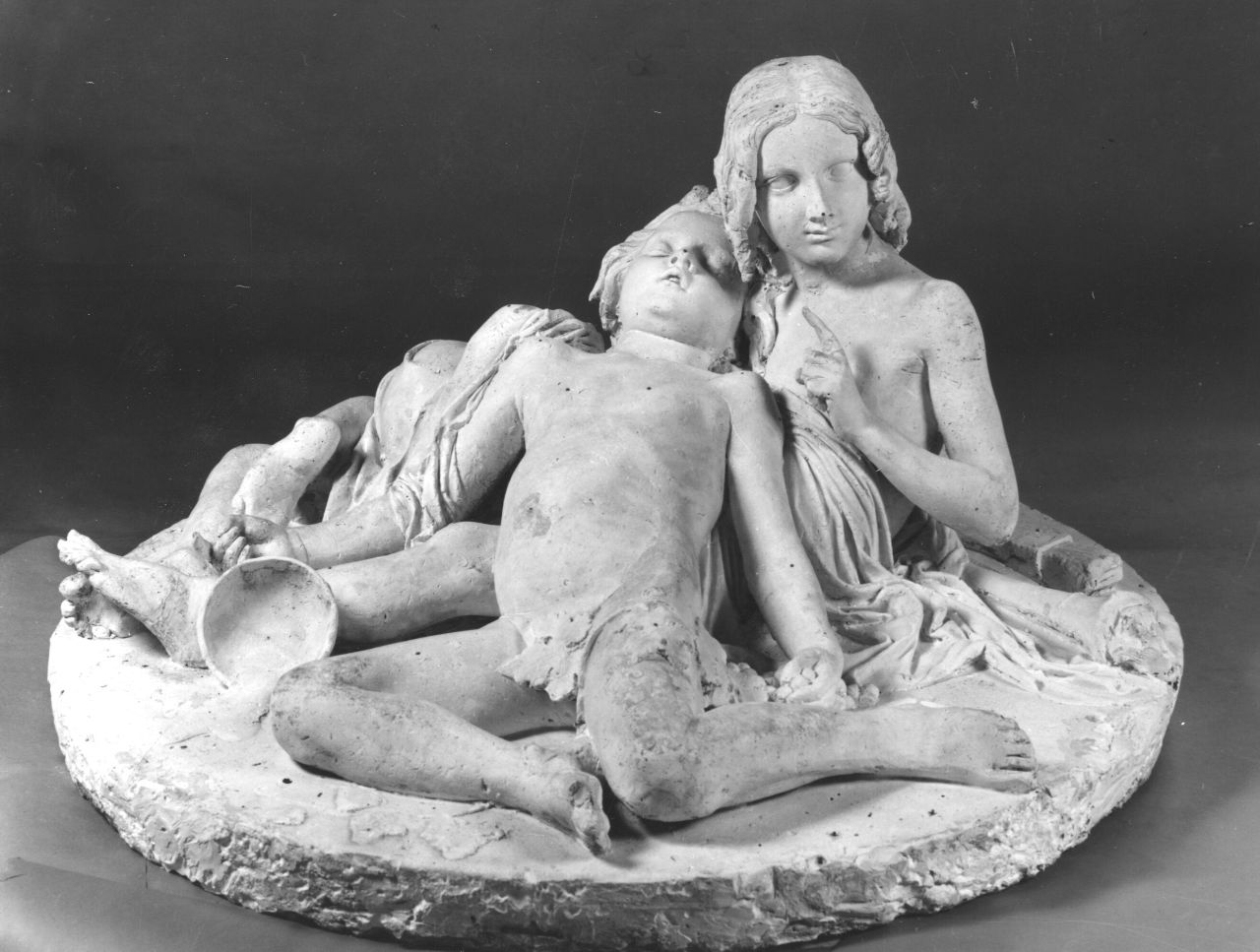 La tavola degli amori/ Il mondo/ Il sonno della virtù e l'opulenza lussuriosa/ La tavola dei geni, scena allegorica (gruppo scultoreo) di Bartolini Lorenzo (sec. XIX)