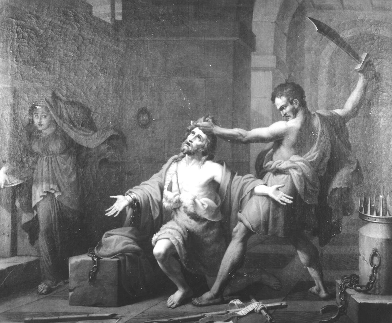decapitazione di San Giovanni Battista (dipinto) di Collignon Giuseppe (sec. XIX)
