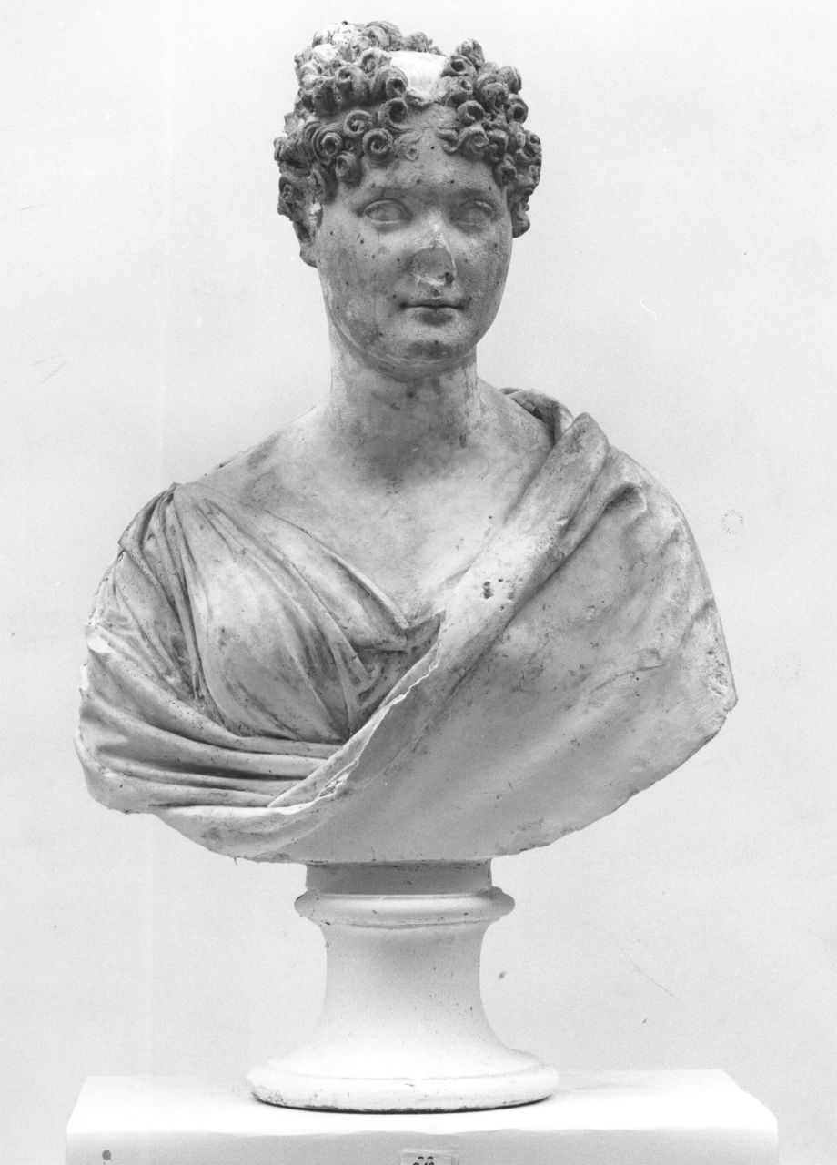 busto ritratto di donna panneggiata (busto) di Bartolini Lorenzo (sec. XIX)