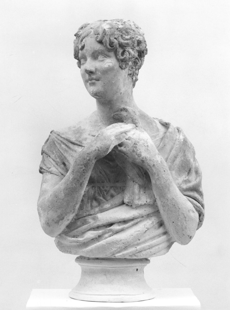 busto ritratto di donna con colomba (busto) di Bartolini Lorenzo (sec. XIX)