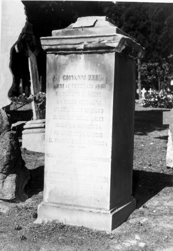 Giovanni zedda-caterina varsi zedda (monumento funebre, frammento)