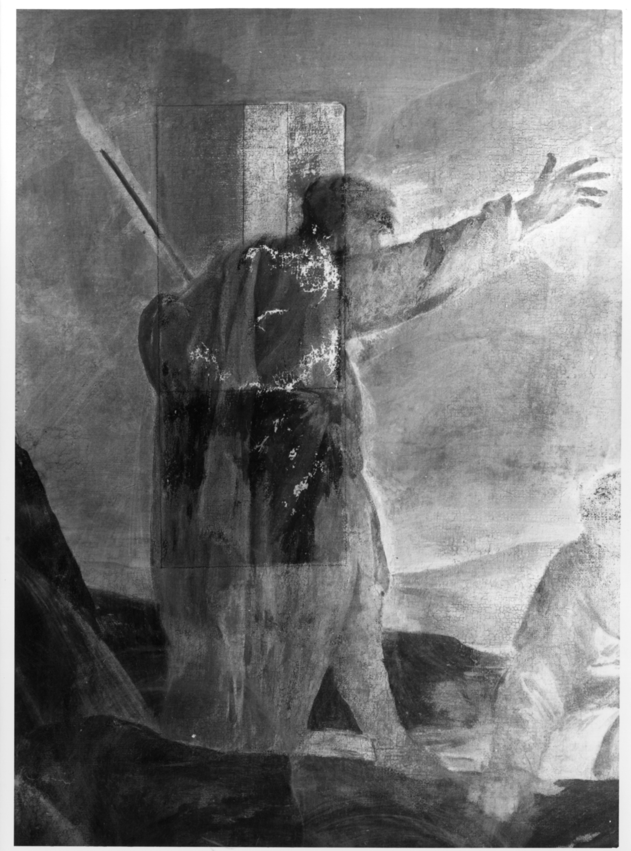 Mosè fa scaturire l'acqua dalla roccia (dipinto, opera isolata) di Ricci Sebastiano, Ricci Marco (attribuito) (secondo quarto sec. XVIII)