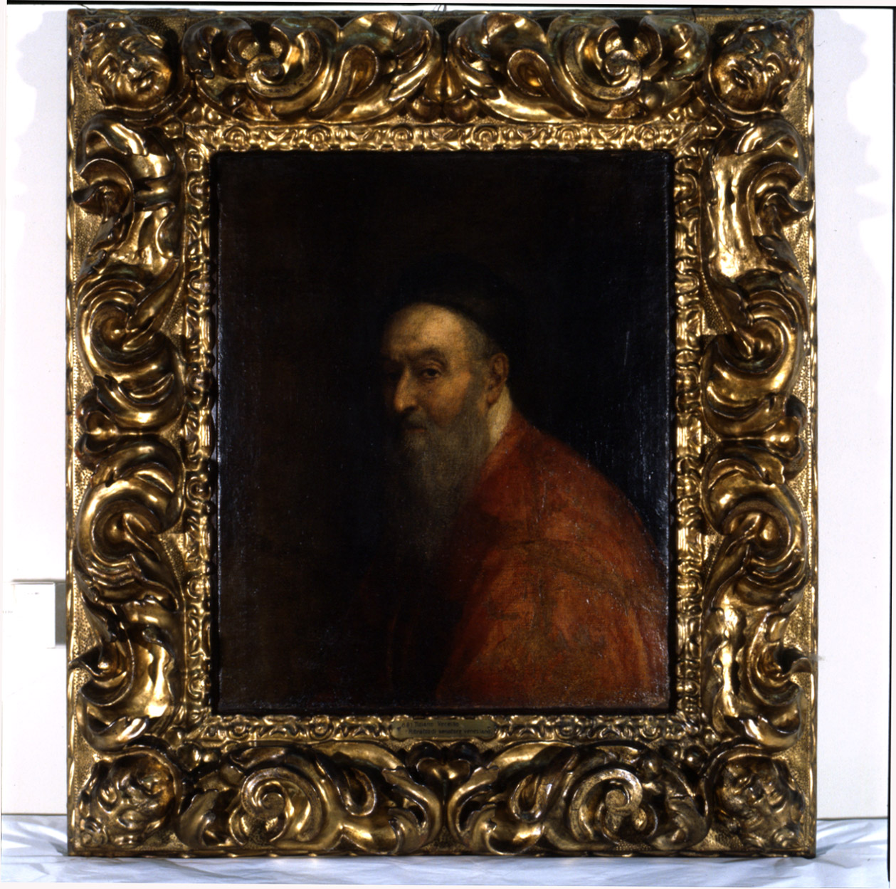 Ritratto di un senatore veneziano, Autoritratto, ritratto d'uomo (dipinto, opera isolata) di Vecellio Tiziano (maniera) (seconda metà sec. XIX)