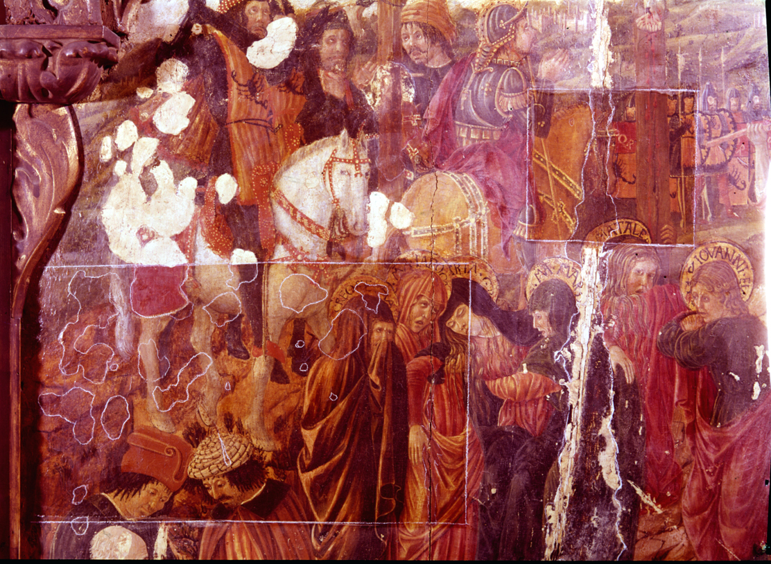 Crocifissione, Crocifissione di Cristo (dipinto, opera isolata) di Boccati Giovanni (terzo quarto sec. XV)