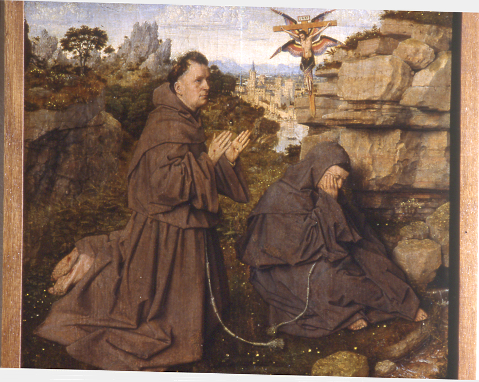 Stimmate di San Francesco (dipinto, opera isolata) di Eyck Jan van - ambito fiammingo (sec. XV)