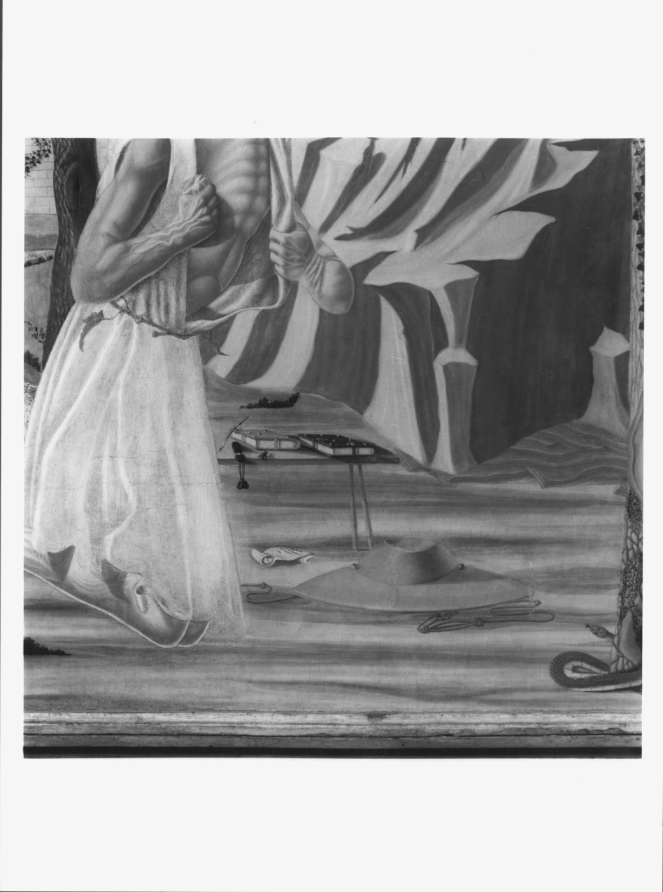 San Girolamo penitente nel deserto (dipinto, opera isolata) di Nicola di Antonio Scalamenti detto Nicola di maestro Antonio da Ancona (seconda metà sec. XV)