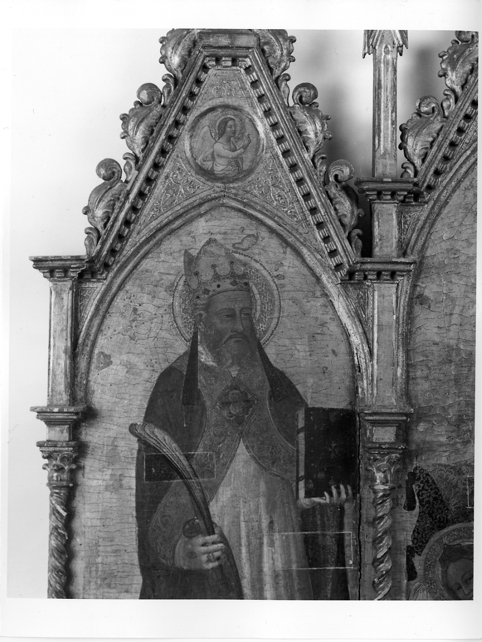 Madonna con Bambino in trono con angeli tra Santa Caterina e San Gaudenzio (dipinto, opera isolata) di Niccolò di Tommaso (seconda metà sec. XIV)
