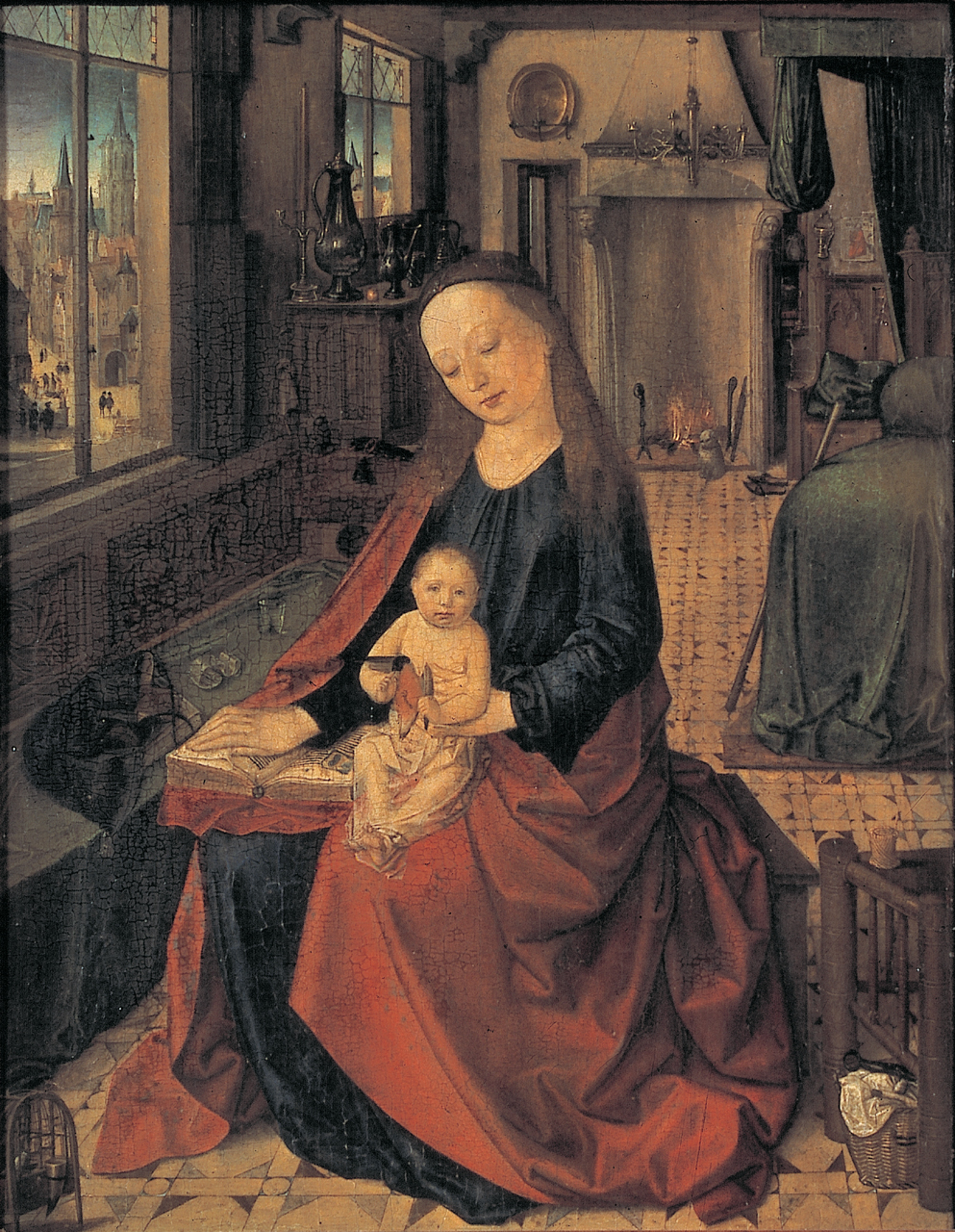 Madonna con il Bambino (dipinto, opera isolata) - ambito fiammingo (inizio sec. XVI)