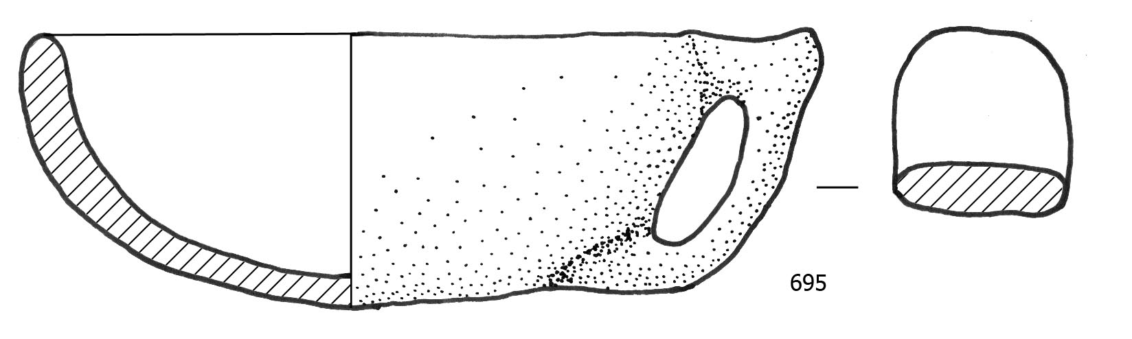 tazza, a calotta emisferica (Eta' del bronzo)