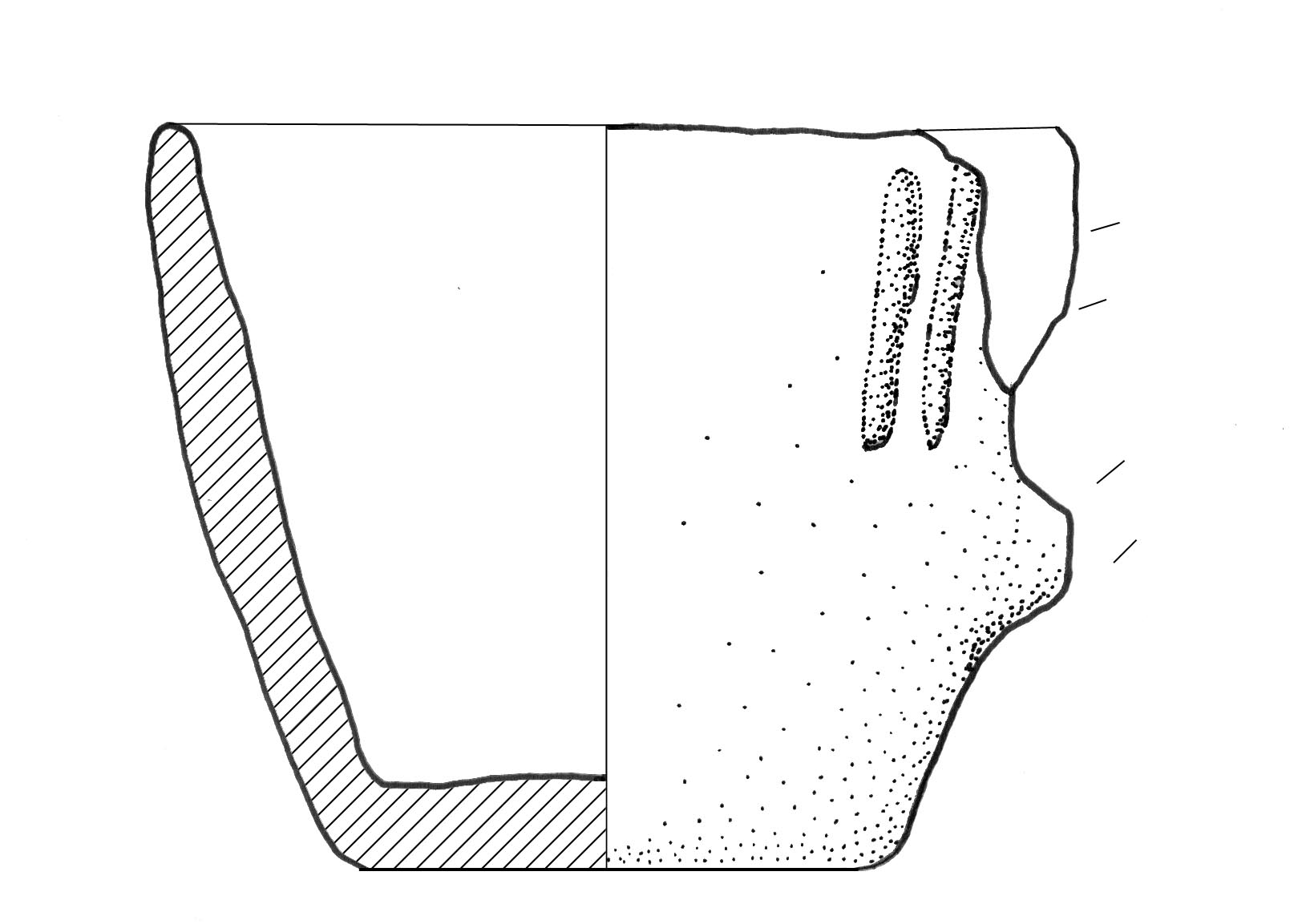 boccale, a corpo troncoconico (Eta' antica del bronzo)