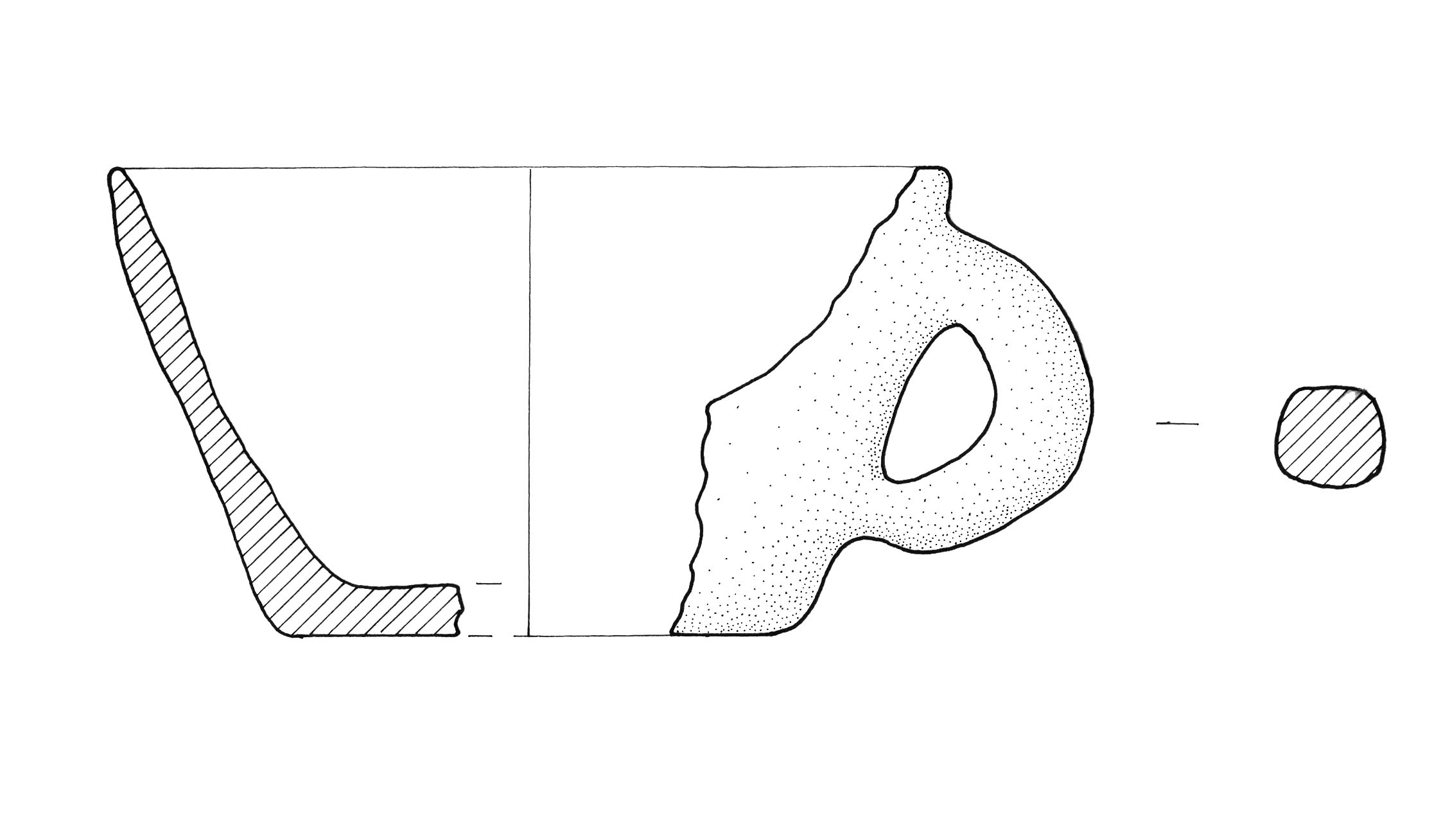 tazza, corpo troncoconico (Eta' antica del bronzo)