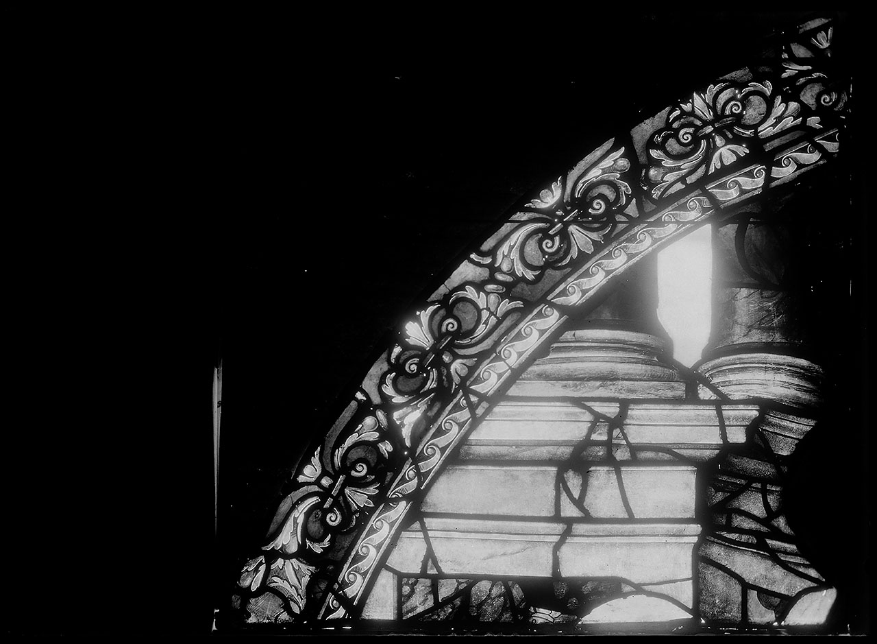 L0455 (negativo) di studio di vetrate artistiche Moretti-Caselli (fine/ inizio XX/ XXI)