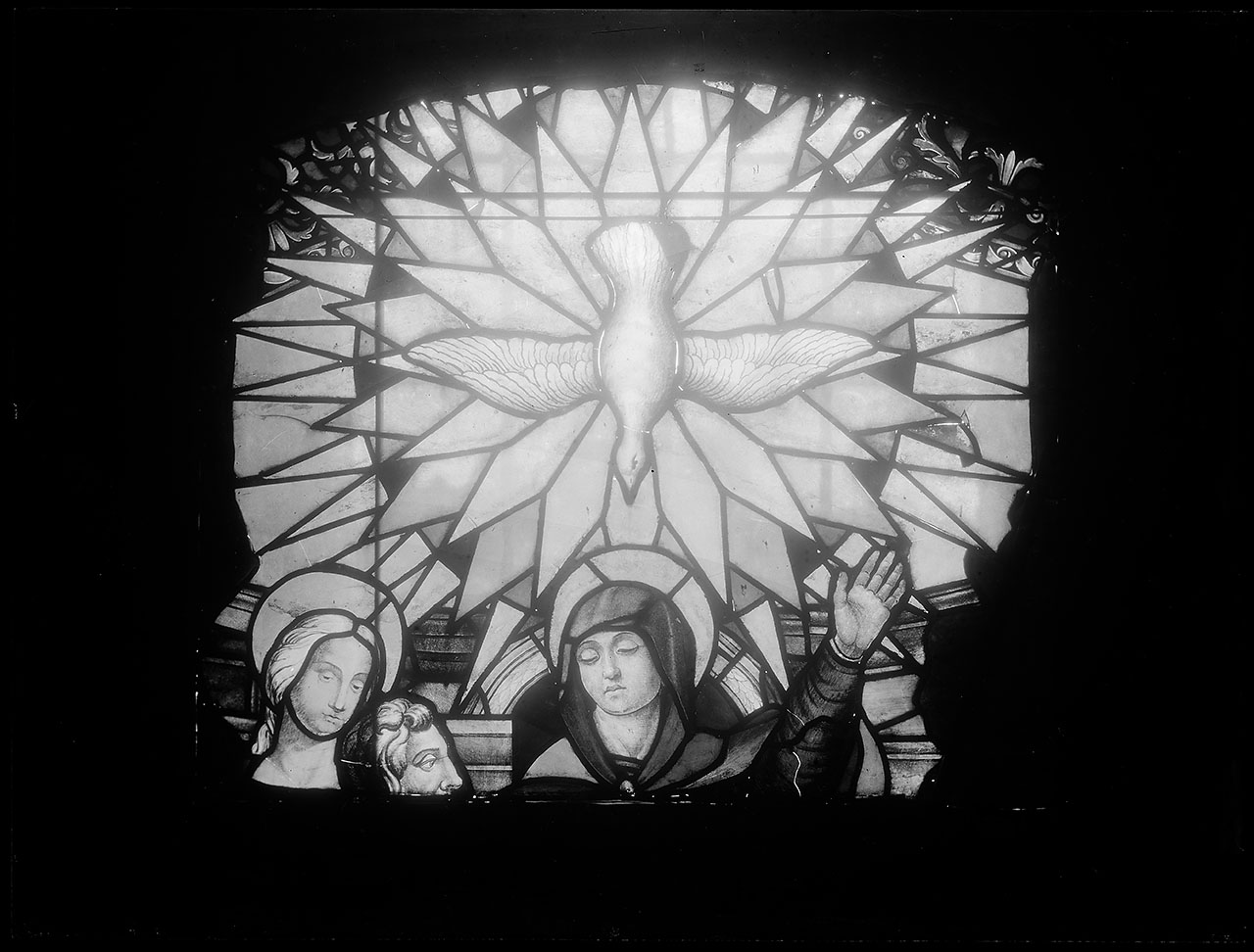 L0465 (negativo) di studio di vetrate artistiche Moretti-Caselli (fine/ inizio XX/ XXI)