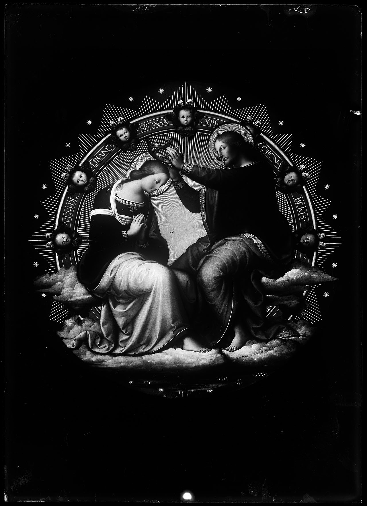 L0467 (negativo) di studio di vetrate artistiche Moretti-Caselli (fine/ inizio XX/ XXI)