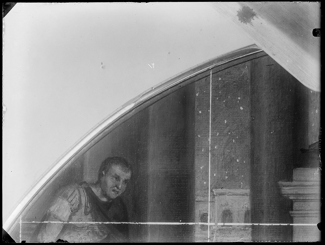 L0482 (negativo) di studio di vetrate artistiche Moretti-Caselli (fine/ inizio XX/ XXI)