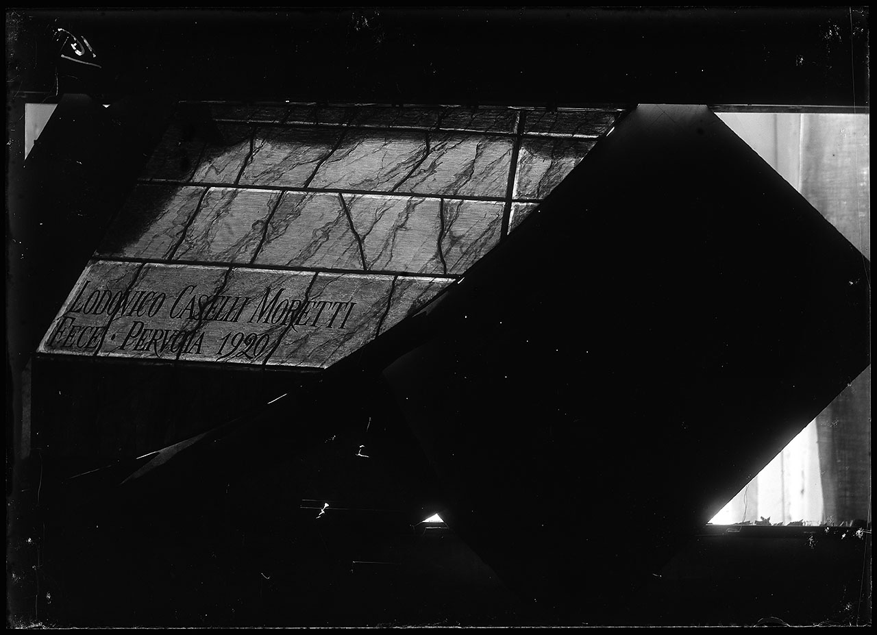 L0488 (negativo) di studio di vetrate artistiche Moretti-Caselli (fine/ inizio XX/ XXI)