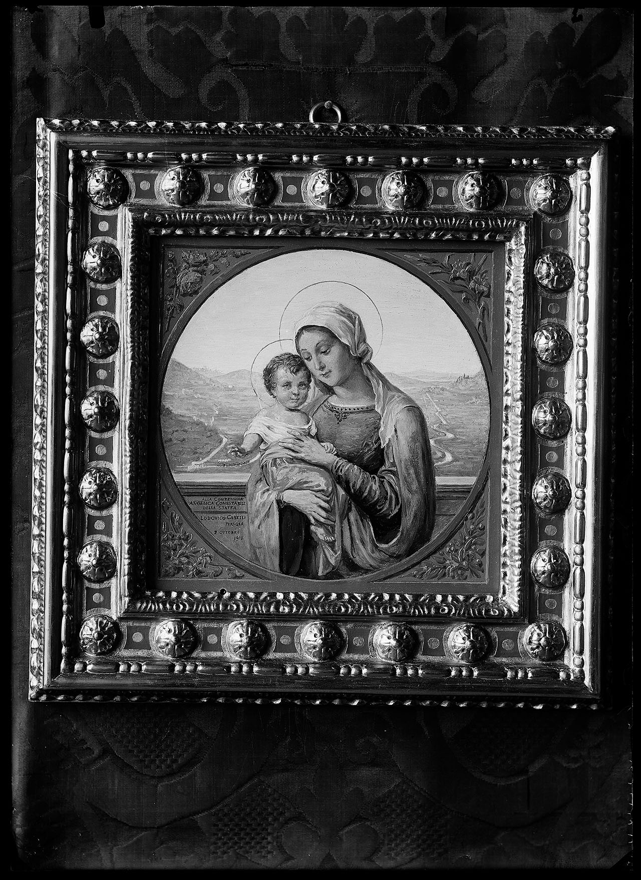 L0501 (negativo) di studio di vetrate artistiche Moretti-Caselli (fine/ inizio XX/ XXI)