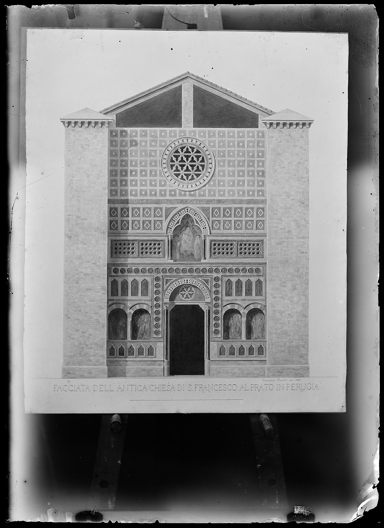 L0506 (negativo) di studio di vetrate artistiche Moretti-Caselli (fine/ inizio XX/ XXI)