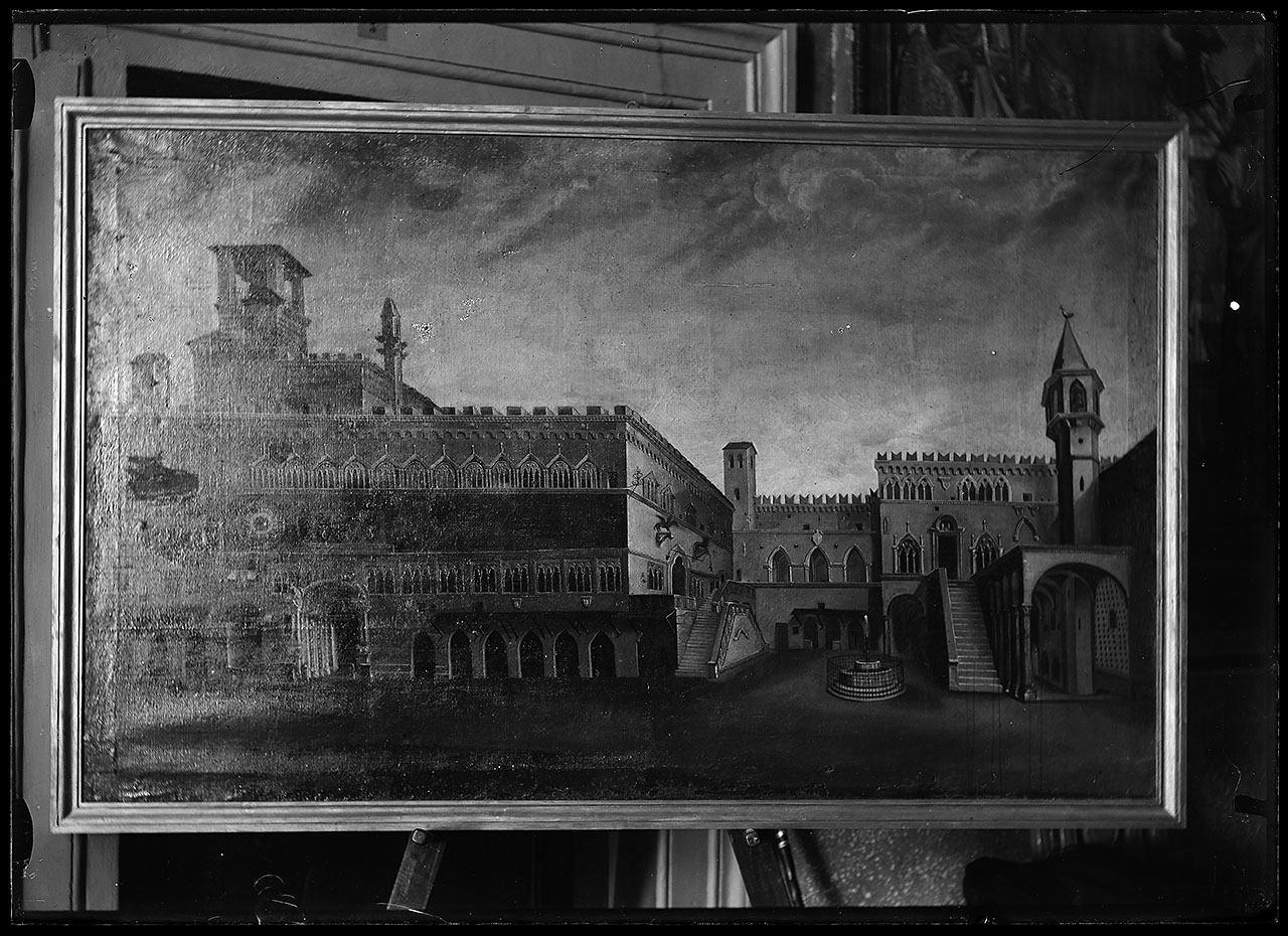 L0511 (negativo) di studio di vetrate artistiche Moretti-Caselli (fine/ inizio XX/ XXI)