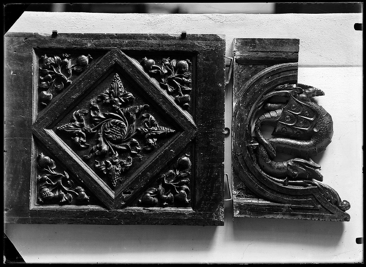 L0513 (negativo) di studio di vetrate artistiche Moretti-Caselli (fine/ inizio XX/ XXI)