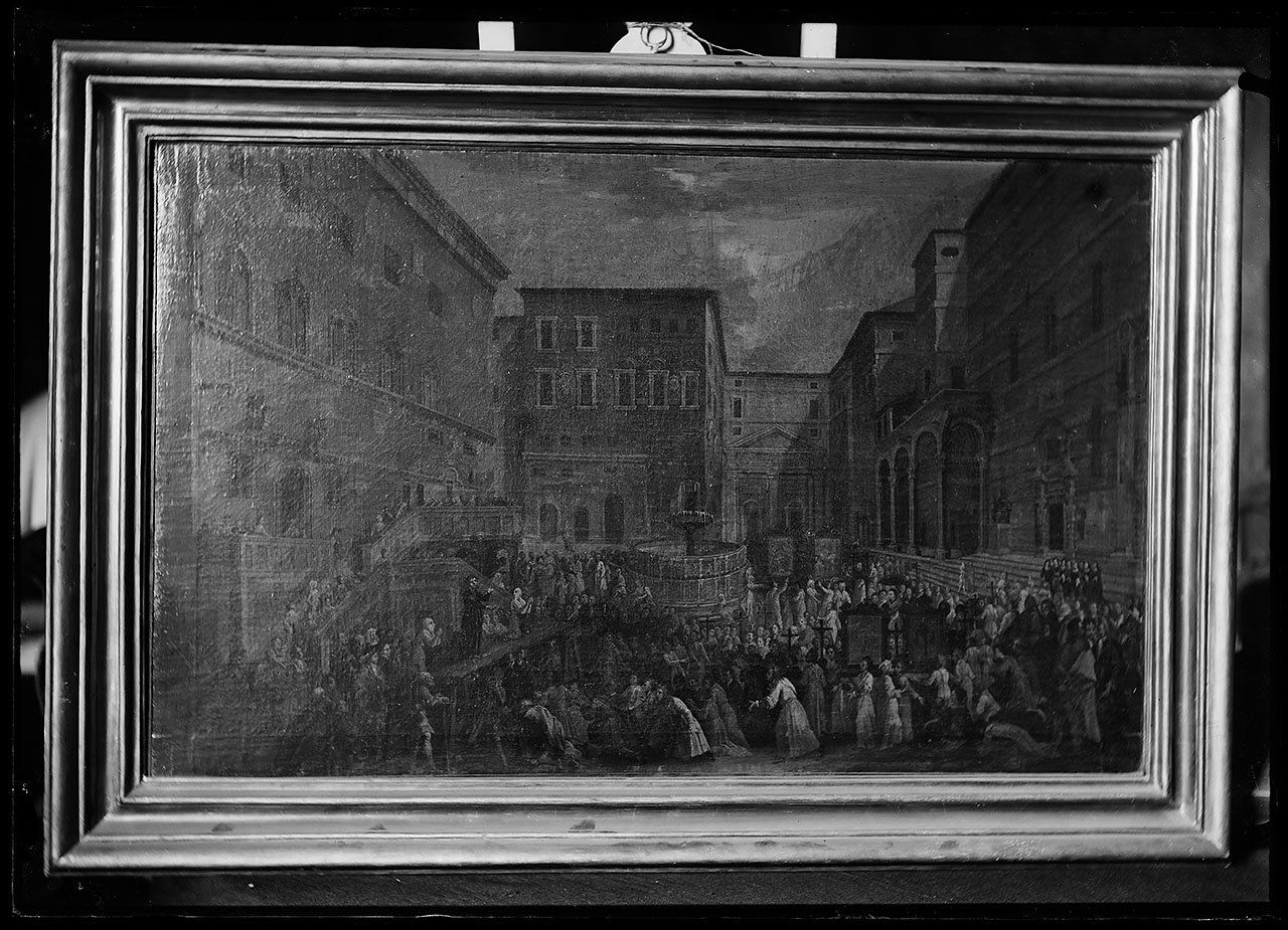 L0515 (negativo) di studio di vetrate artistiche Moretti-Caselli (fine/ inizio XX/ XXI)