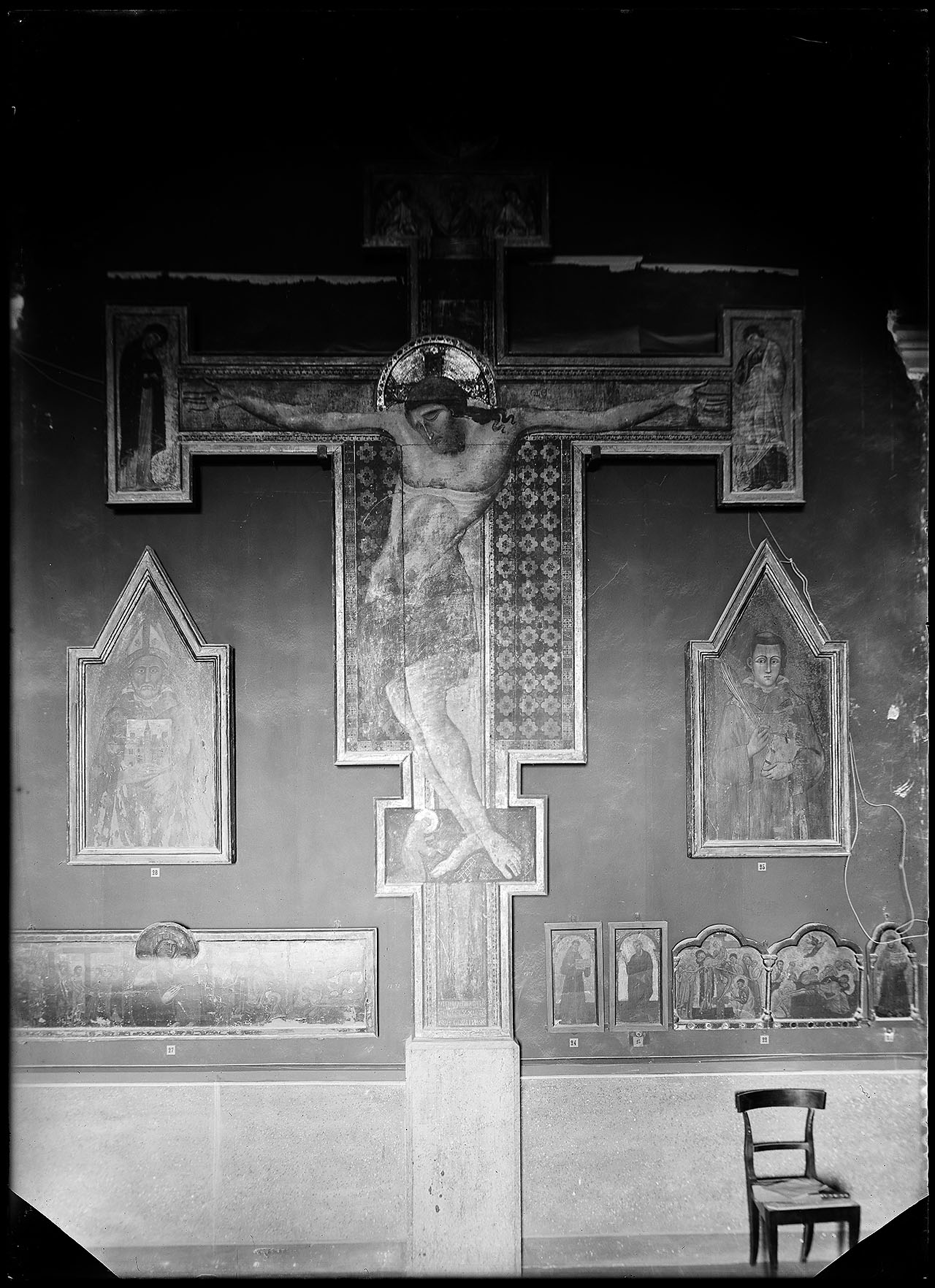 L0525 (negativo) di studio di vetrate artistiche Moretti-Caselli (fine/ inizio XX/ XXI)