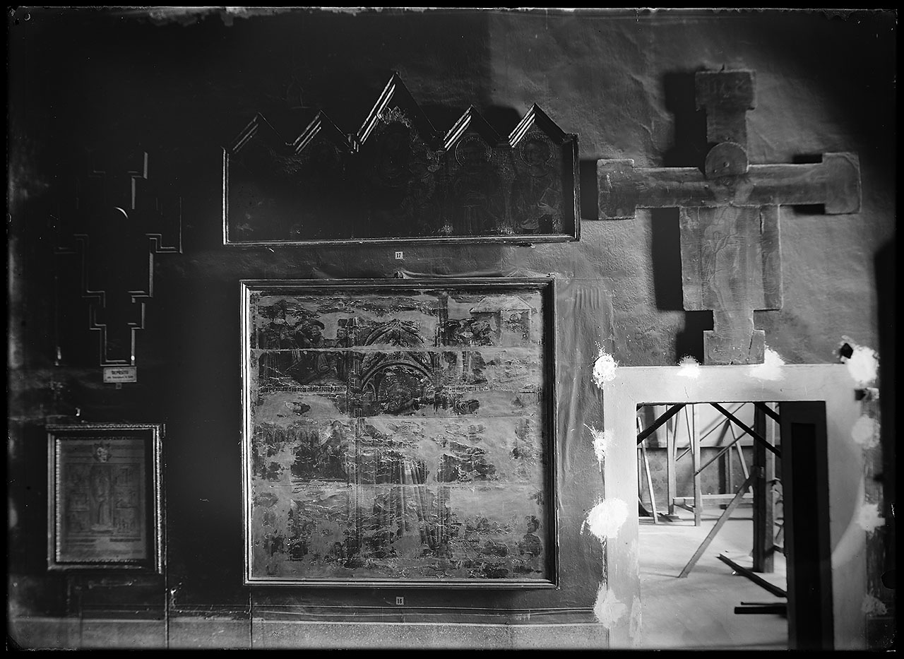 L0528 (negativo) di studio di vetrate artistiche Moretti-Caselli (fine/ inizio XX/ XXI)