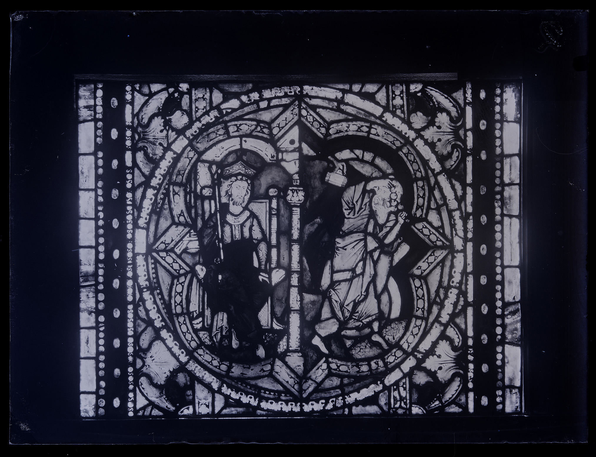 L0636 (negativo) di studio di vetrate artistiche Moretti-Caselli (fine/ inizio XX/ XXI)