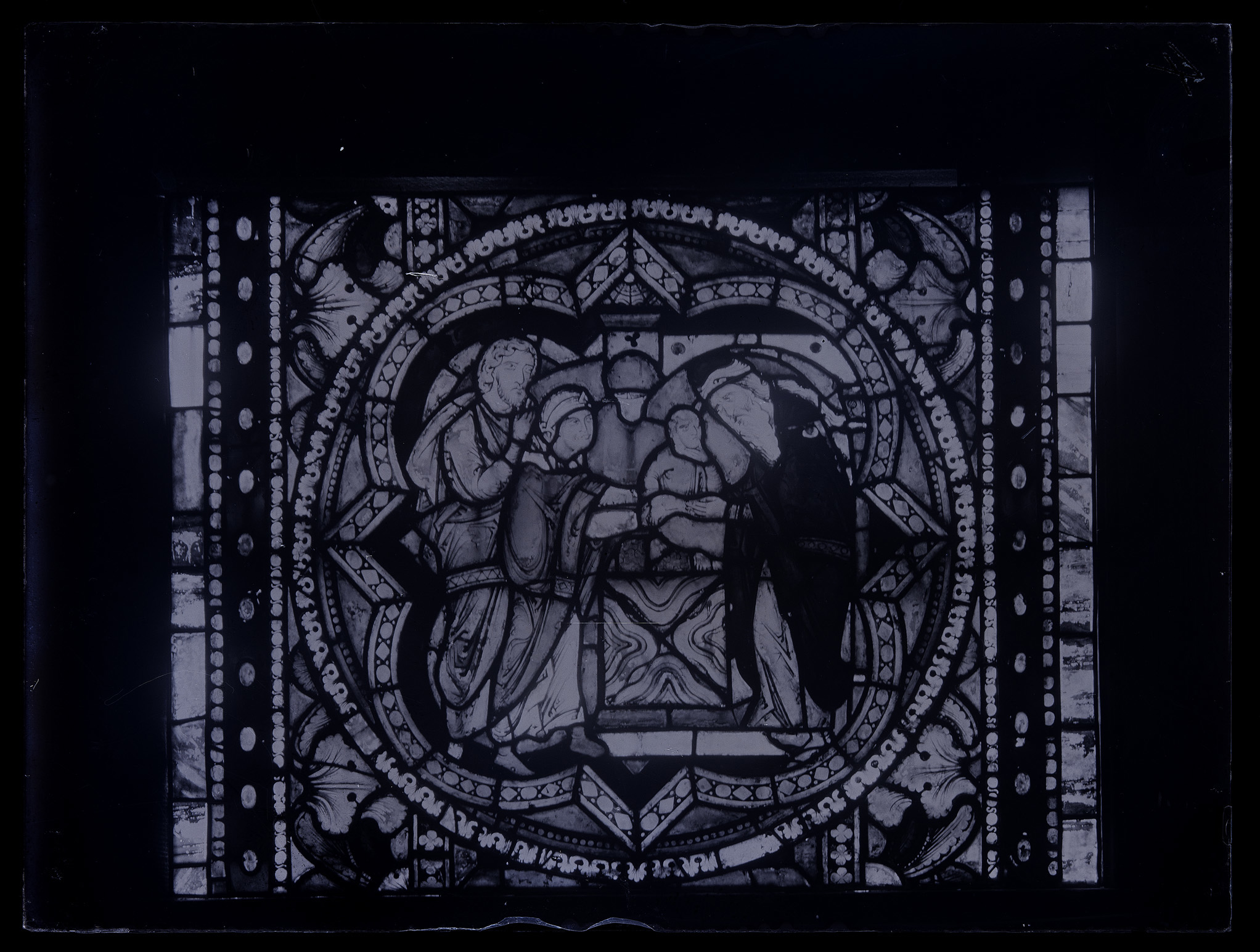 L0637 (negativo) di studio di vetrate artistiche Moretti-Caselli (fine/ inizio XX/ XXI)