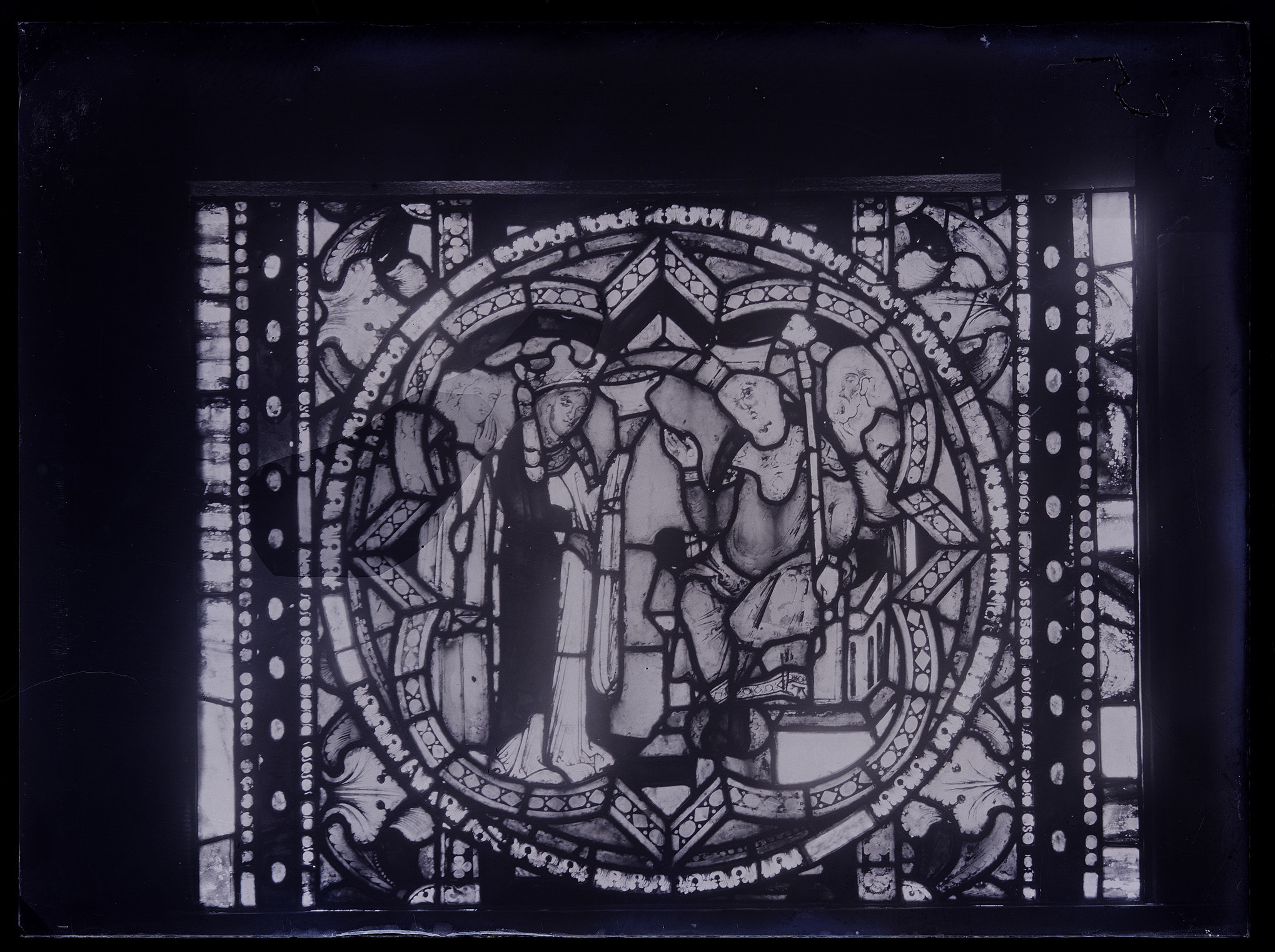 L0638 (negativo) di studio di vetrate artistiche Moretti-Caselli (fine/ inizio XX/ XXI)