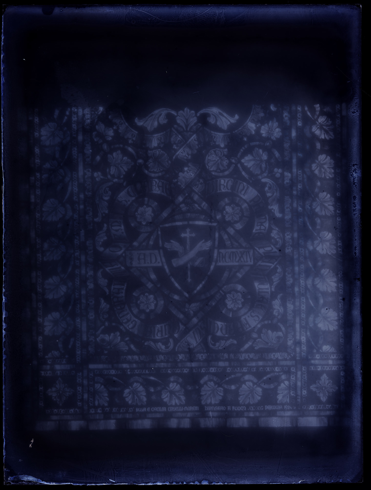 L0645 (negativo) di studio di vetrate artistiche Moretti-Caselli (fine/ inizio XX/ XXI)