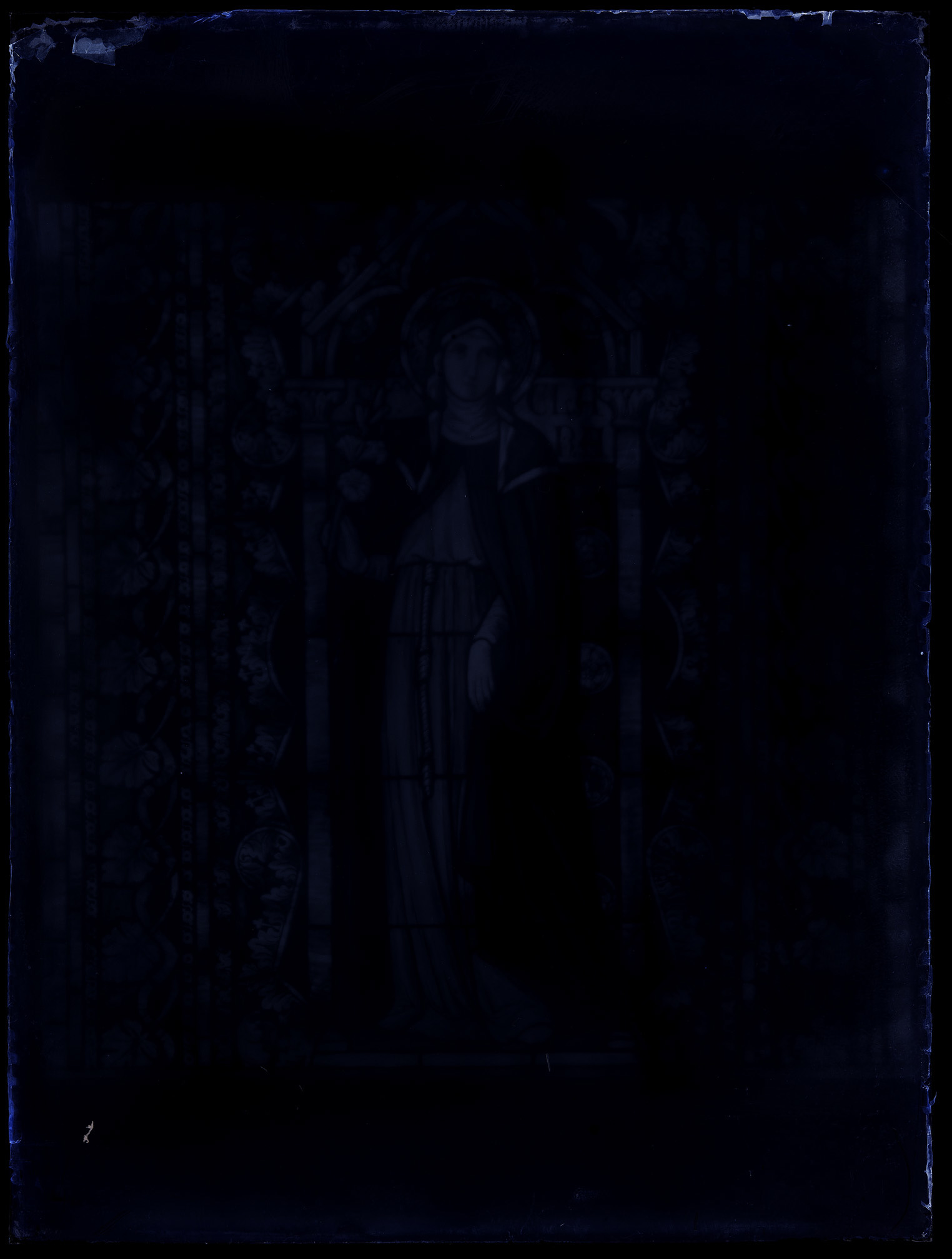 L0646 (negativo) di studio di vetrate artistiche Moretti-Caselli (fine/ inizio XX/ XXI)