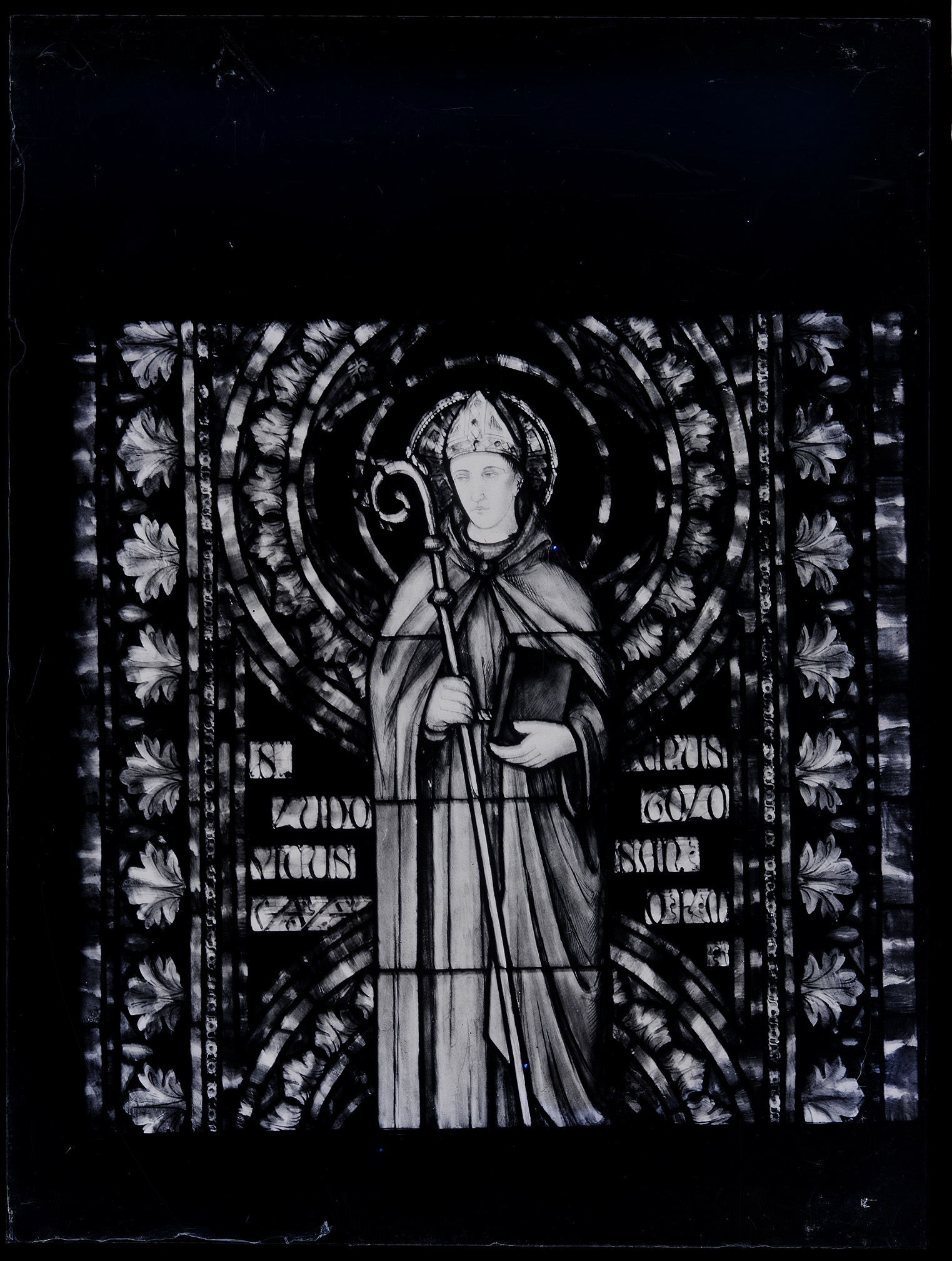 L0660 (negativo) di studio di vetrate artistiche Moretti-Caselli (fine/ inizio XX/ XXI)