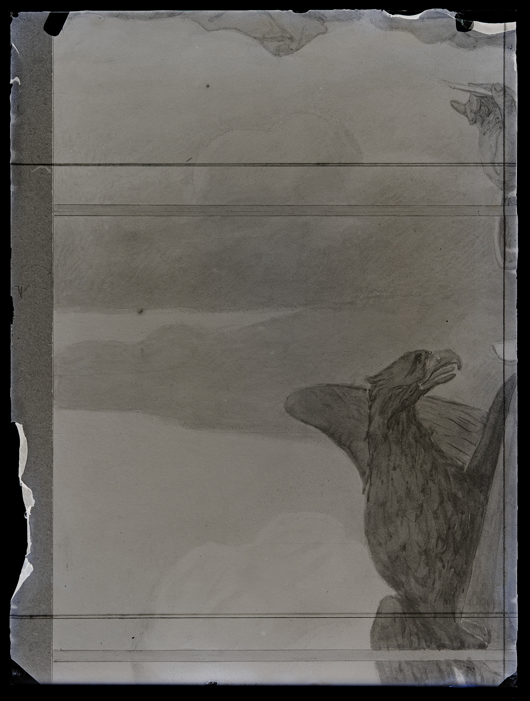 L0665 (negativo) di studio di vetrate artistiche Moretti-Caselli (fine/ inizio XX/ XXI)