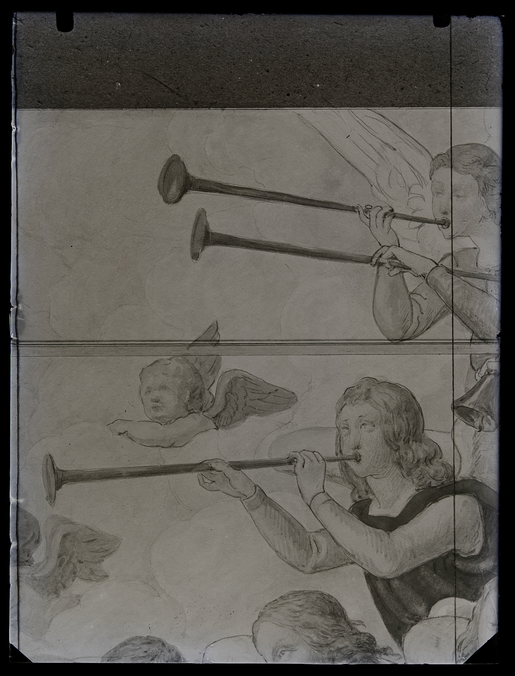 L0667 (negativo) di studio di vetrate artistiche Moretti-Caselli (fine/ inizio XX/ XXI)