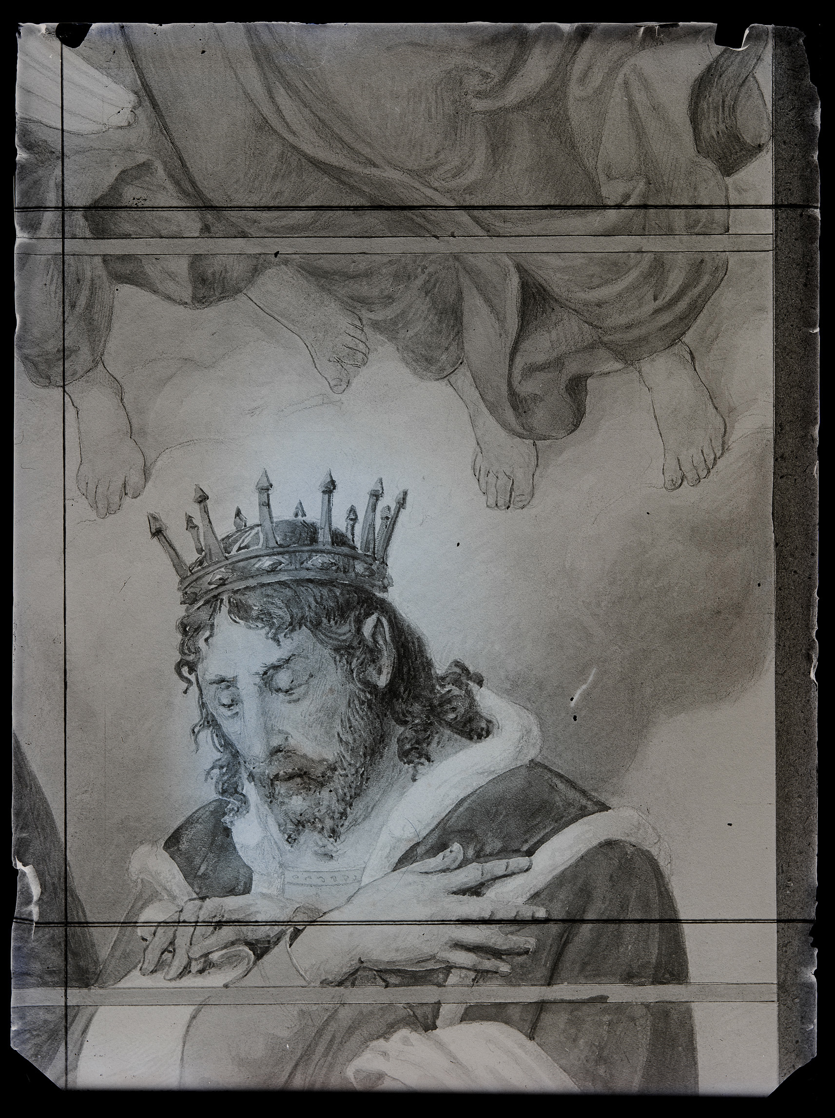 L0669 (negativo) di studio di vetrate artistiche Moretti-Caselli (fine/ inizio XX/ XXI)