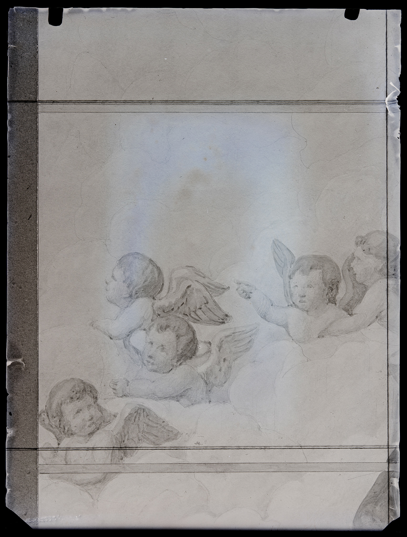 L0671 (negativo) di studio di vetrate artistiche Moretti-Caselli (fine/ inizio XX/ XXI)