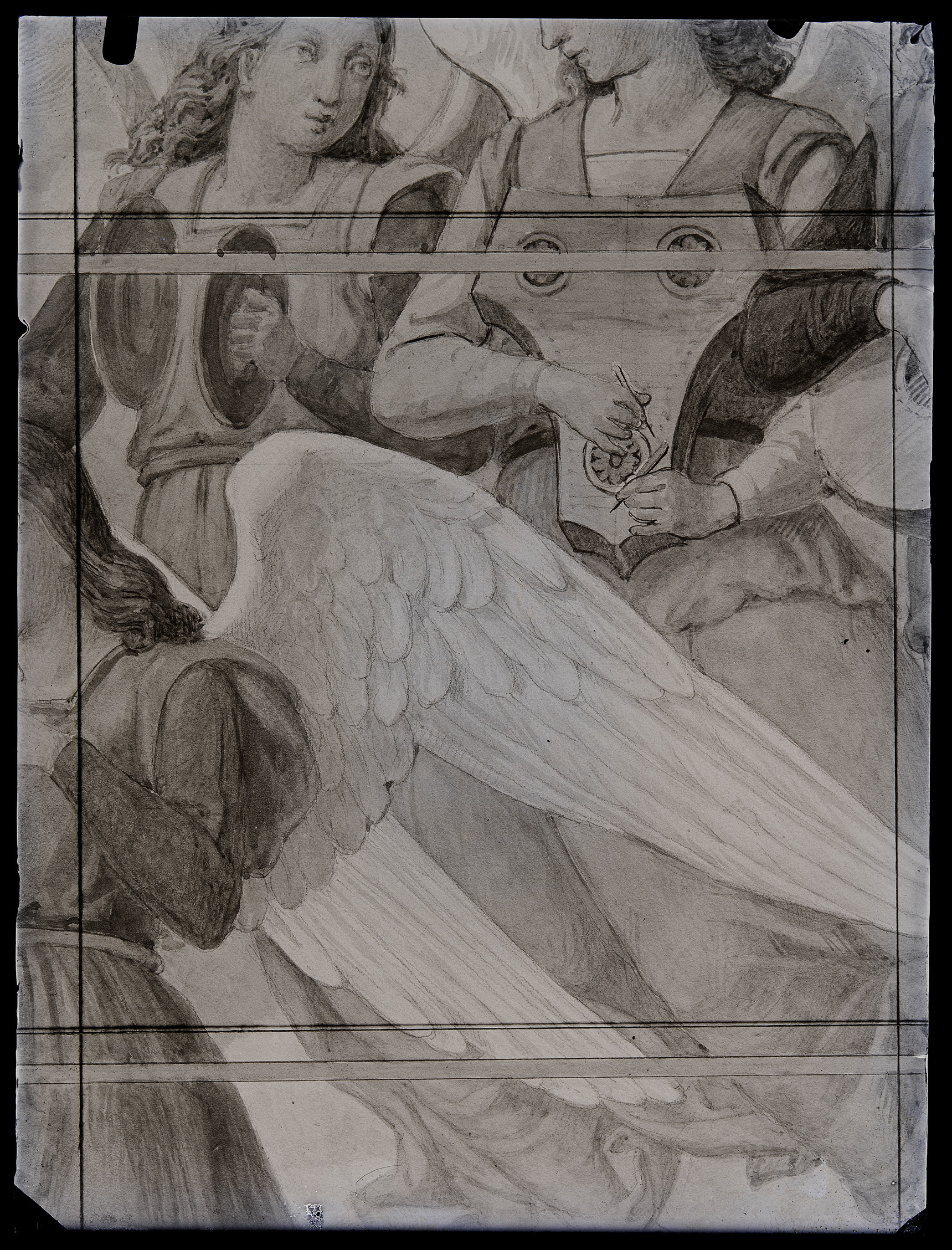 L0672 (negativo) di studio di vetrate artistiche Moretti-Caselli (fine/ inizio XX/ XXI)