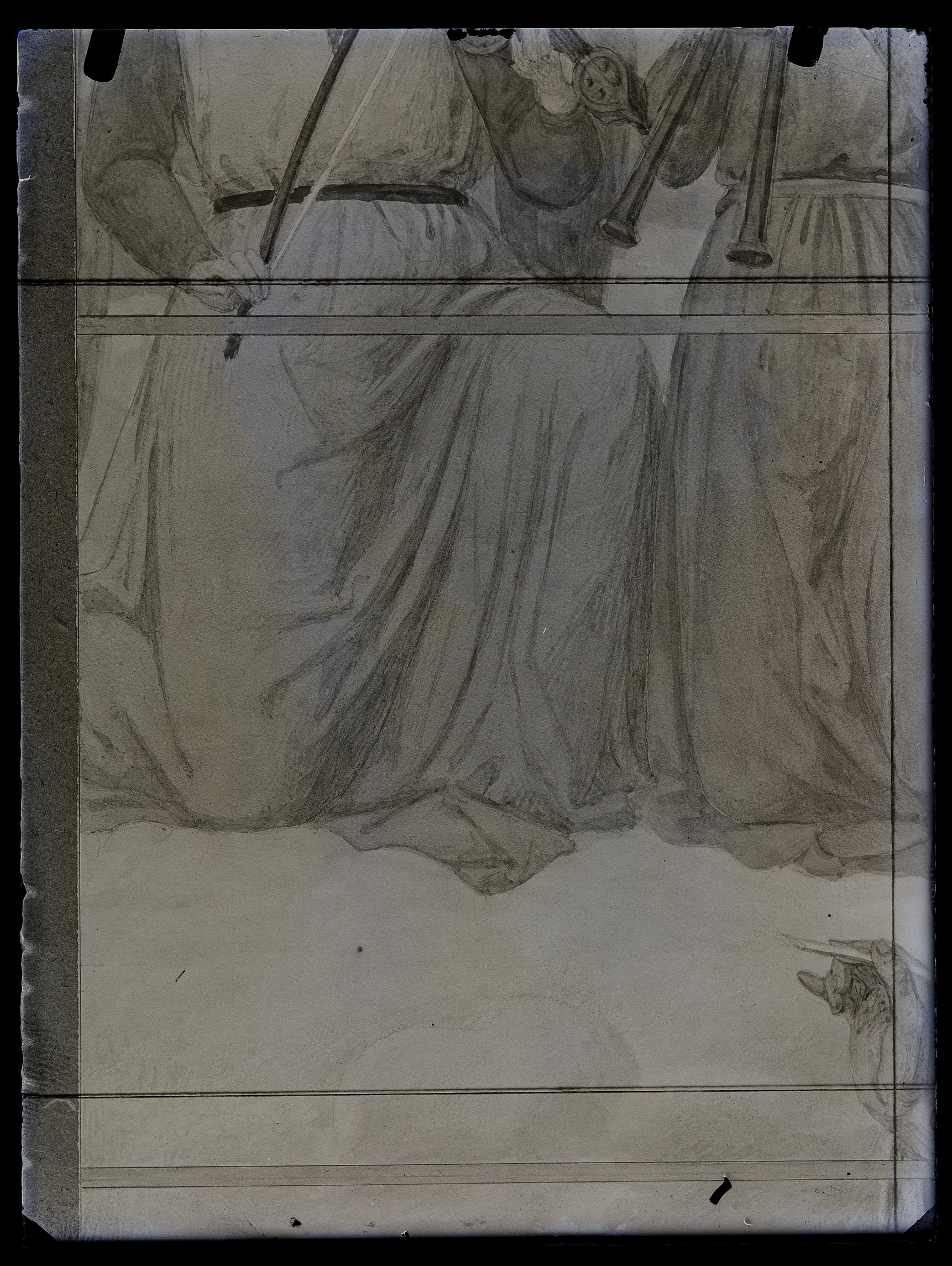 L0674 (negativo) di studio di vetrate artistiche Moretti-Caselli (fine/ inizio XX/ XXI)