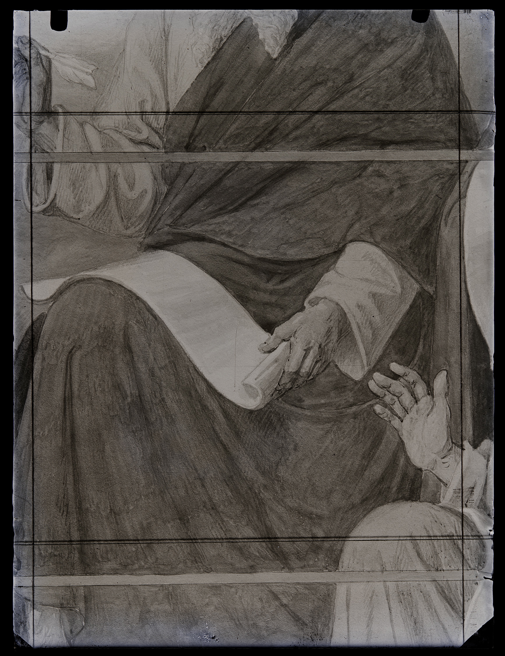 L0676 (negativo) di studio di vetrate artistiche Moretti-Caselli (fine/ inizio XX/ XXI)