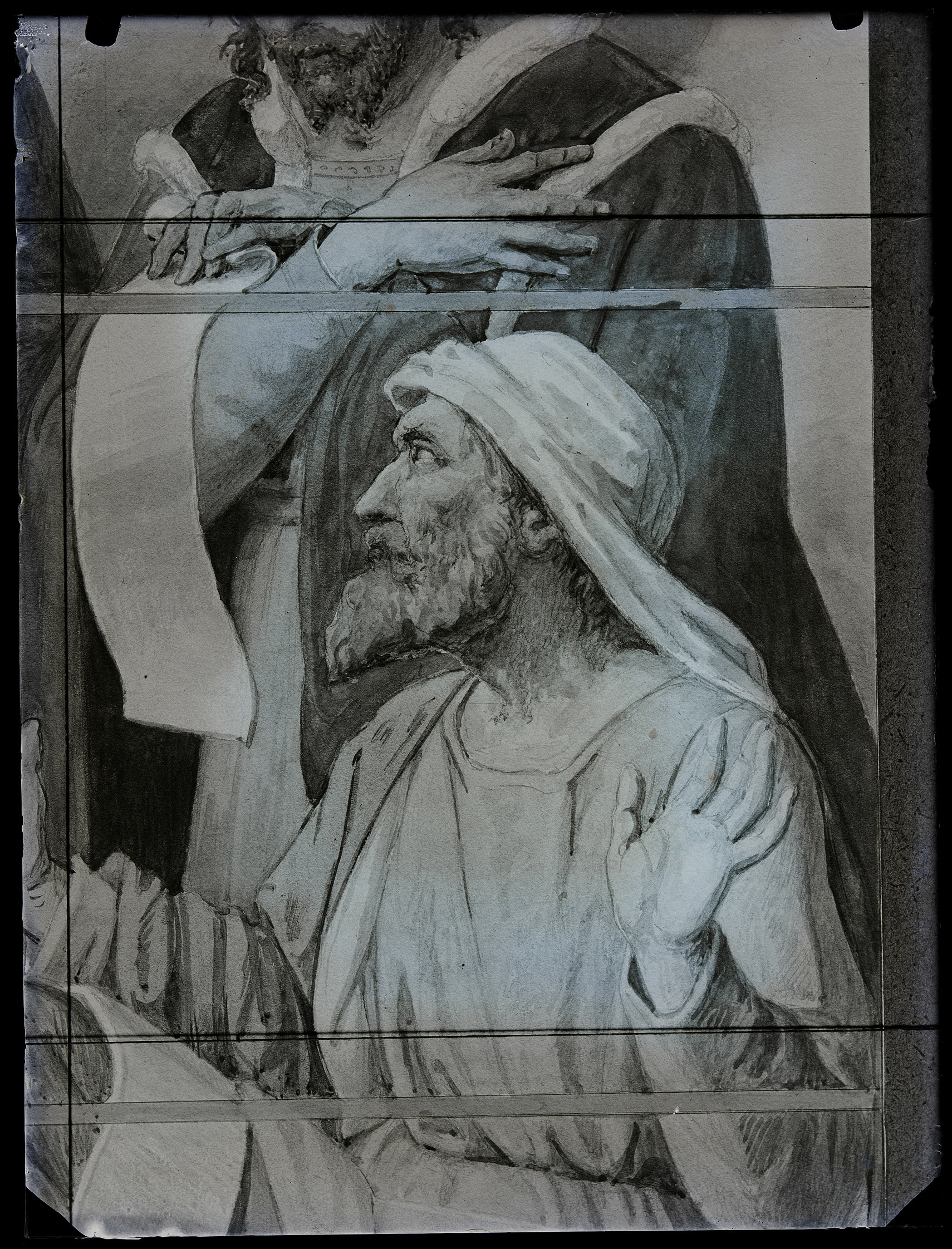 L0677 (negativo) di studio di vetrate artistiche Moretti-Caselli (fine/ inizio XX/ XXI)