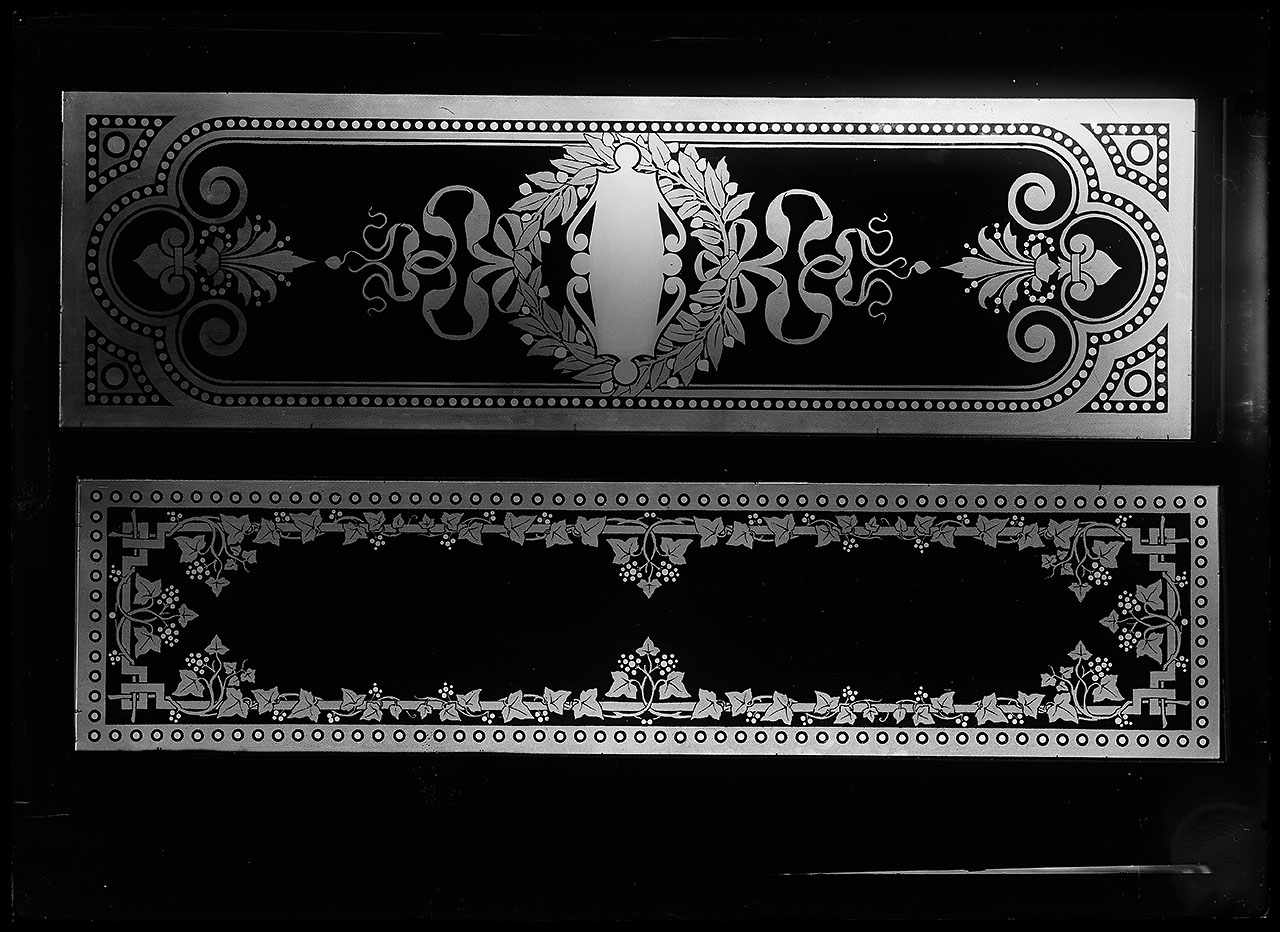 L0684 (negativo) di studio di vetrate artistiche Moretti-Caselli (fine/ inizio XX/ XXI)