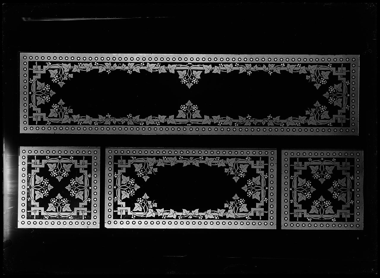 L0688 (negativo) di studio di vetrate artistiche Moretti-Caselli (fine/ inizio XX/ XXI)