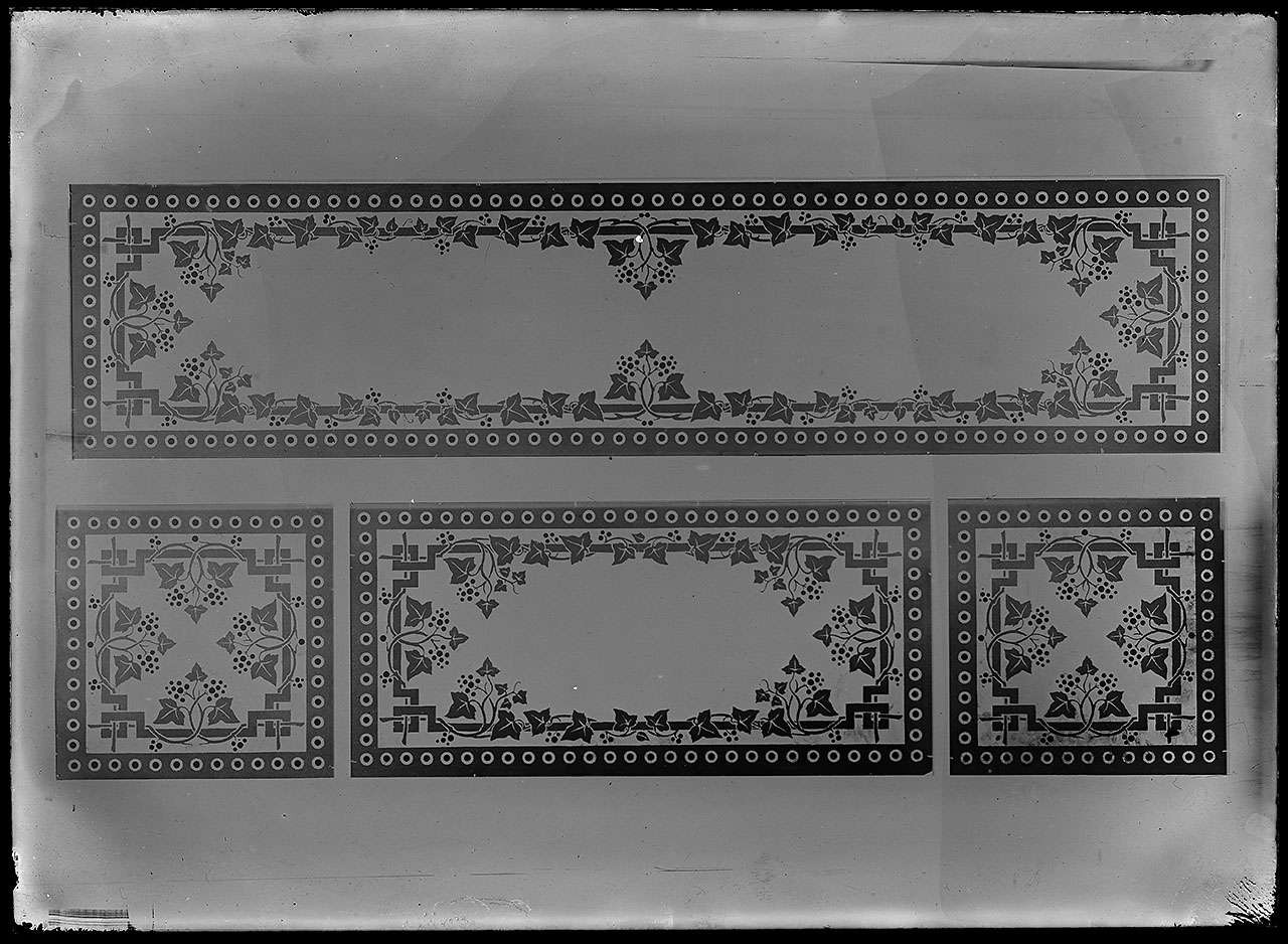 L0689 (negativo) di studio di vetrate artistiche Moretti-Caselli (fine/ inizio XX/ XXI)