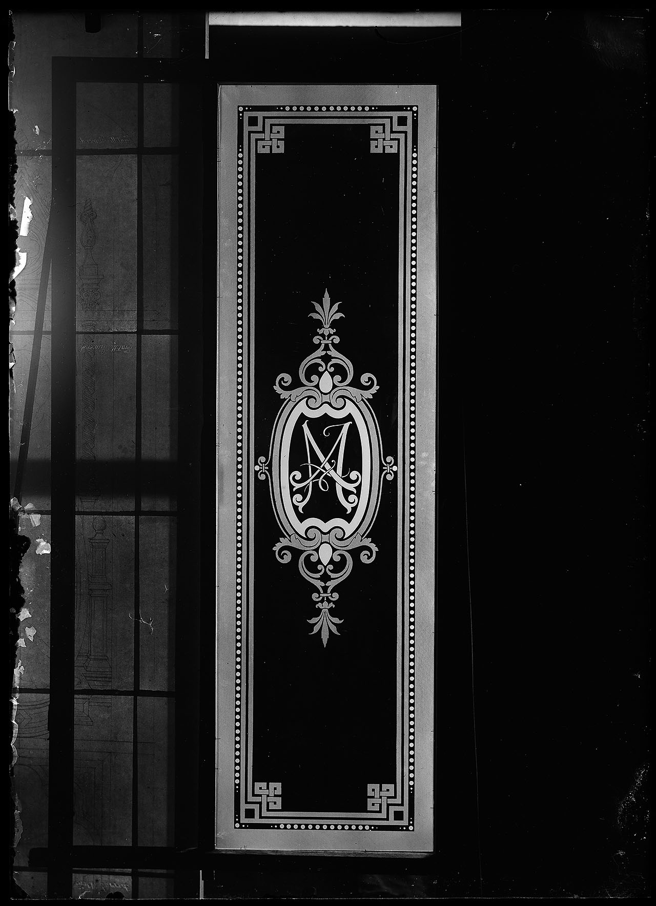 L0691 (negativo) di studio di vetrate artistiche Moretti-Caselli (fine/ inizio XX/ XXI)