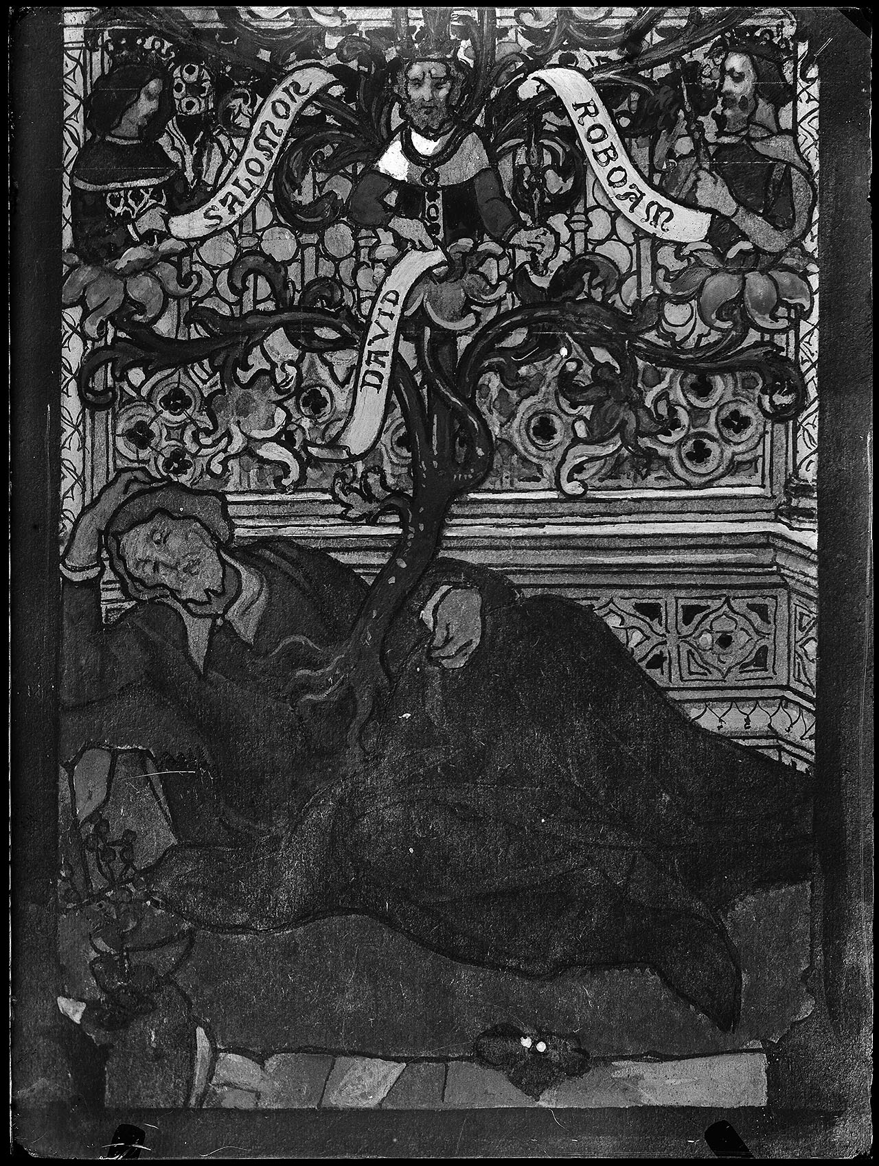 L0844 (negativo) di studio di vetrate artistiche Moretti-Caselli (fine/ inizio XX/ XXI)