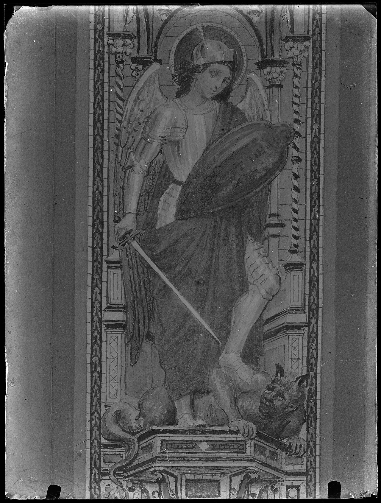 L0857 (negativo) di studio di vetrate artistiche Moretti-Caselli (fine/ inizio XX/ XXI)