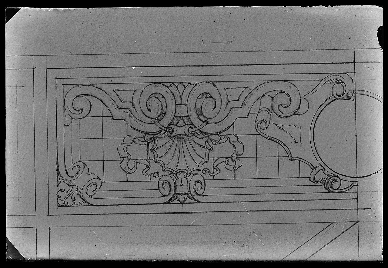 L0864 (negativo) di studio di vetrate artistiche Moretti-Caselli (fine/ inizio XX/ XXI)