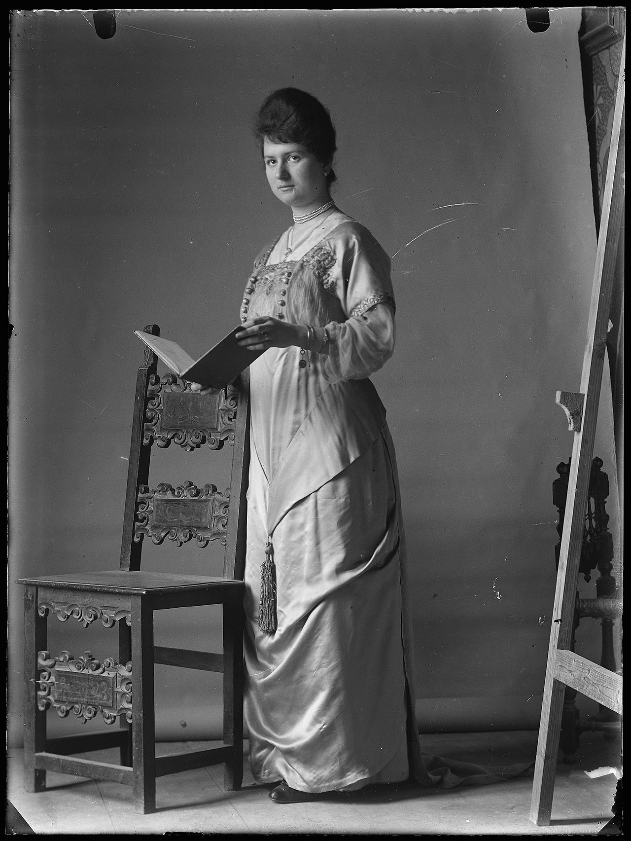 L0999 (negativo) di studio di vetrate artistiche Moretti-Caselli (fine/ inizio XX/ XXI)