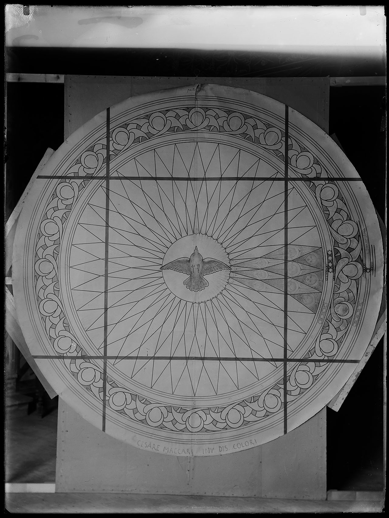 L1058 (negativo) di studio di vetrate artistiche Moretti-Caselli (fine/ inizio XX/ XXI)